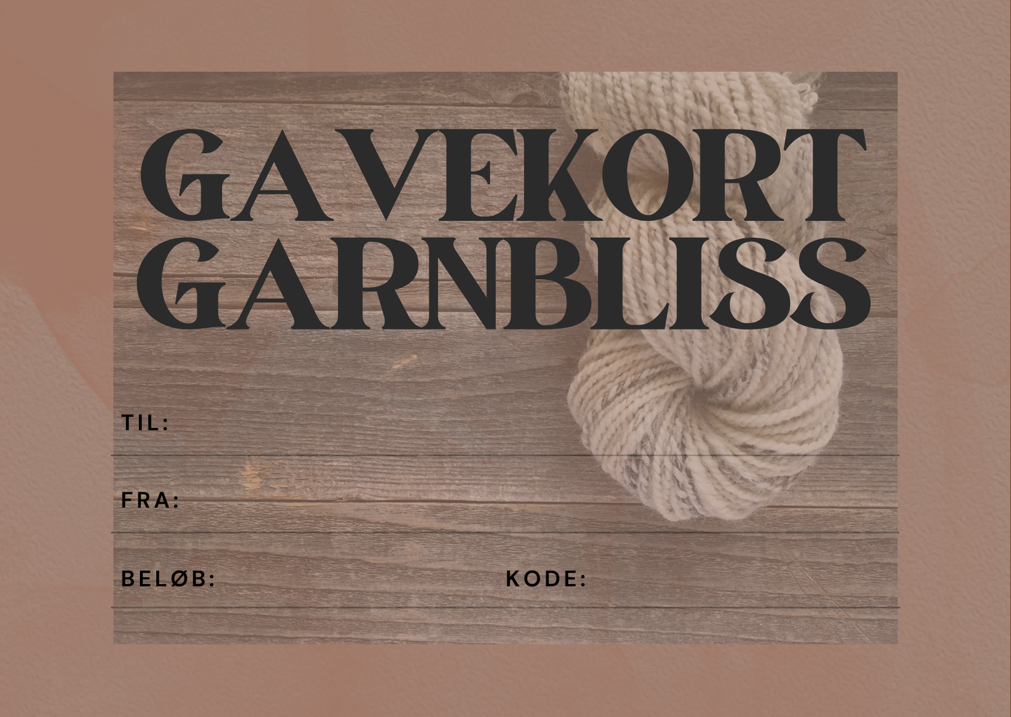 Gavekort til Garnbliss – Giv en verden af kreativitet