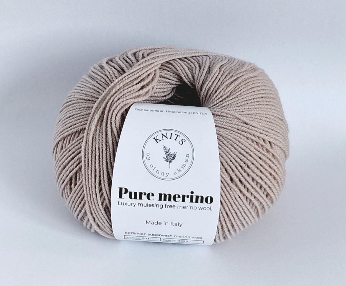 Pure Merino fra Knits by Cindy Ekman – 100% Naturlig Non-Superwash Uld
