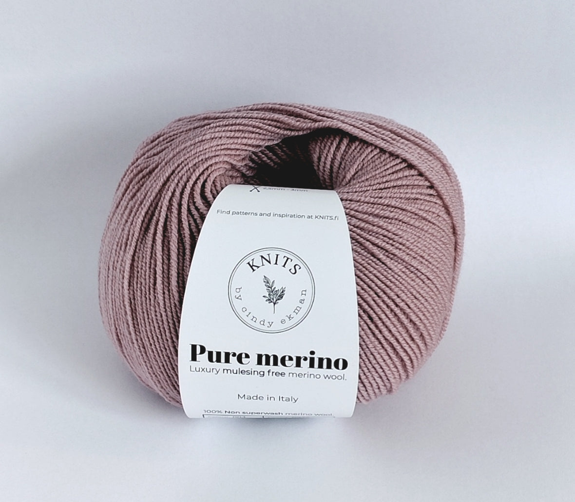 Pure Merino fra Knits by Cindy Ekman – 100% Naturlig Non-Superwash Uld